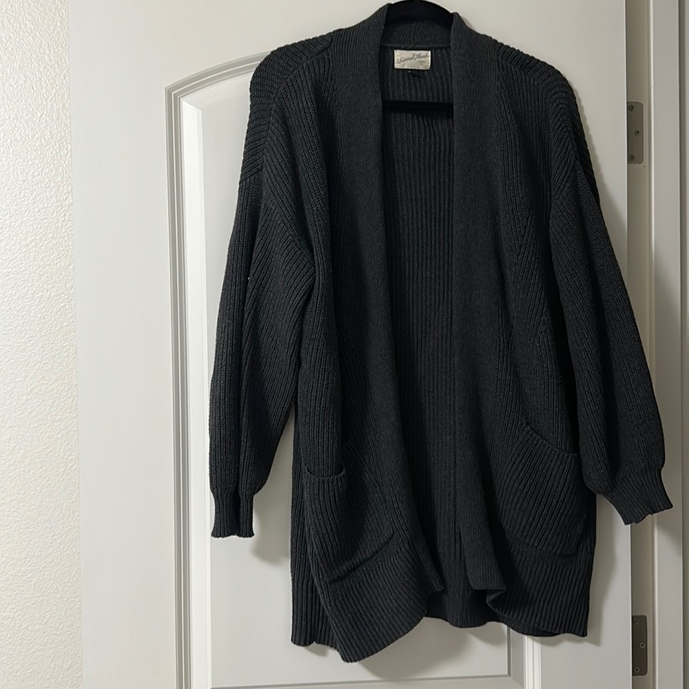 Dark grey long cardigan